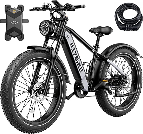 Heybike Brawn Electric Bike For Adults 48V 18Ah Removable Battery Ebike With 750W Motor, 28Mph Max Speed, Hydraulic Front Fork 26" Fat Tire With Fender 01 #TOP14