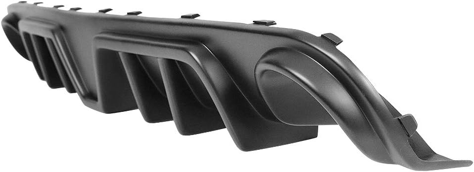 FREEMOTOR802 Compatible with 2012-2014 Chrysler 300 SRT Rear Bumper Diffuser,Shark Fin Style Unpainted Black PP Spoiler