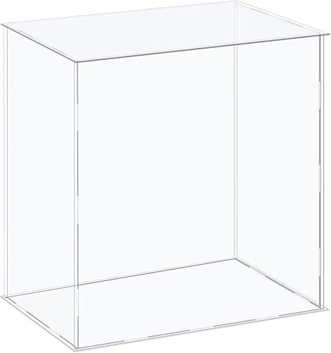 Miniatura 7 de MECCANIXITY Vitrina de acrílico Caja de plástico Caja de almacenamiento de cubo transparente Ensamble escaparate de 12.2 x 10.2 x 14.1 pulgadas para