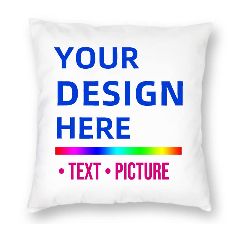 MALIMAHOO Personalized Custom Pillow Case Cover Standard Throw Pillowcase Design with Picture Text Photo Logo for Gifts