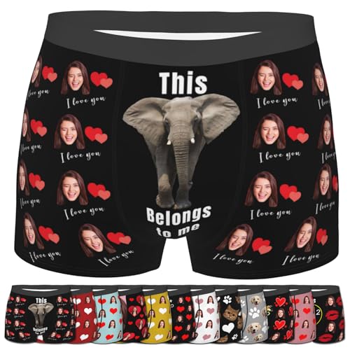 Custom Boxers with Face - Personalized Underwear with Photo - Valentine's Gifts for Husband Boyfriend