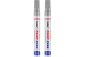 2 Pack Grey Sharpie Marker: Waterproof, Permanent Paint Pen Set for Versatile...