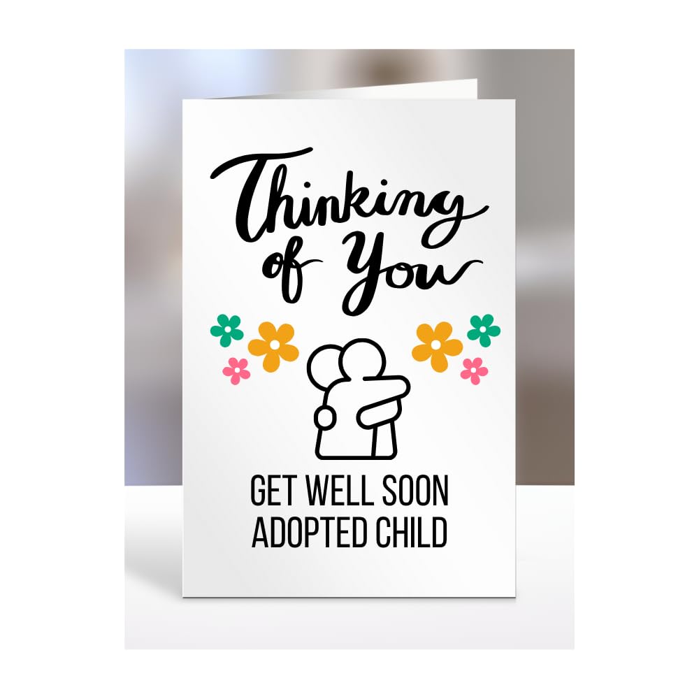 Get Well Soon Card for ADOPTED CHILD, Thinking of you, Sympathy Gifts for Men or Women, Presents for Christmas, A5-71_7 โ image 1