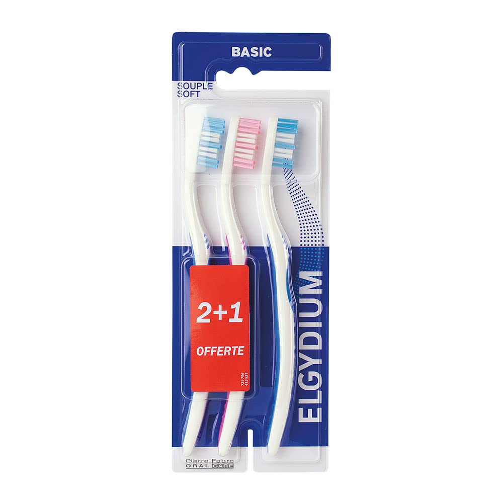 Basic Soft Toothbrush Pack of 2 + 1 Offered