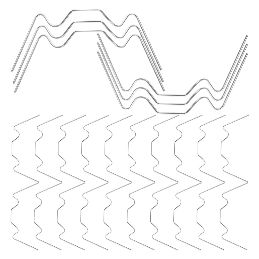 Veemoon 200pcs Mini Greenhouse Clips: Stainless Steel W Shape Wire Clamp Greenhouse Accessory - for Fixing Glass Panes Windows and Doors