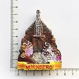 Kościół Norymberga Niemcy magnes na lodówkę podróż pamiątka 3D dekoracja na lodówkę magnetyczna naklejka ręcznie malowana rzemiosło