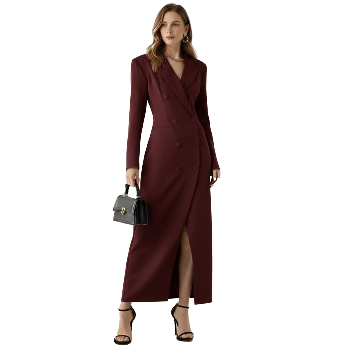 Womens Blazers Long Jackets for Women Suits Dress Double Breasted Blazer Outfits