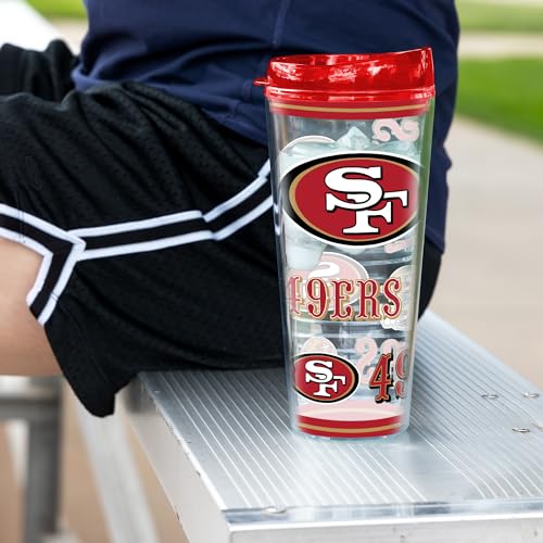 Image of Rico Industries NFL Football San Francisco 49ers Double Wall 20oz Tritan Tumbler