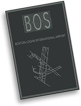 Modern Poster of Boston Logan International Airport Runway | 11x17 12x18 16x24 24x36 Unframed Wall Art | Minimal Traveler Print for Gift | Minimalist Home Office Decor