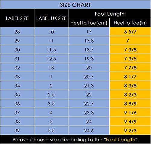 UOVO Boys Trainers Kids Walking Shoes Low-Top Sneakers Children Waterproof Trekking Hiking Footwear Running Shoes Black Blue Gray Size 9 UK Child to 5.5 UK - Image 7