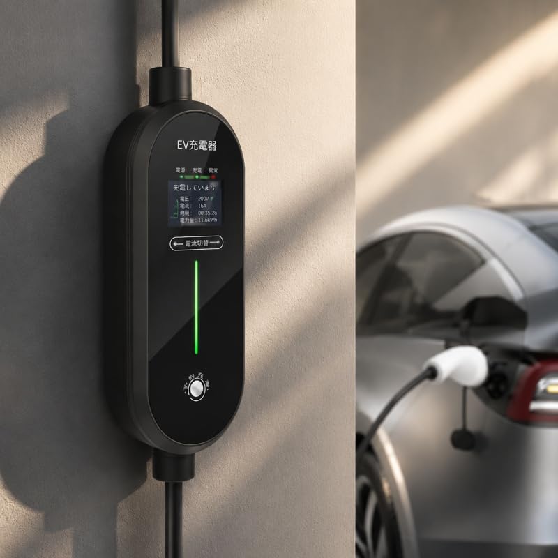 Amazon.co.jp: Quikzy電気自動車用ポータブル充電器 15A 100V/200V対応