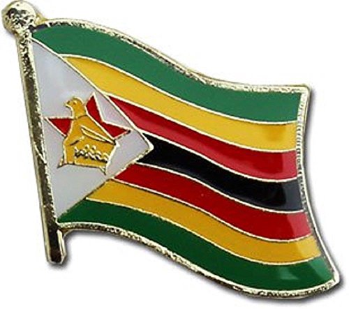 SUPERDAVES SUPERSTORE Zimbabwe Country Flag Small Metal Lapel Pin Badge 3/4 X 3/4 Inches New