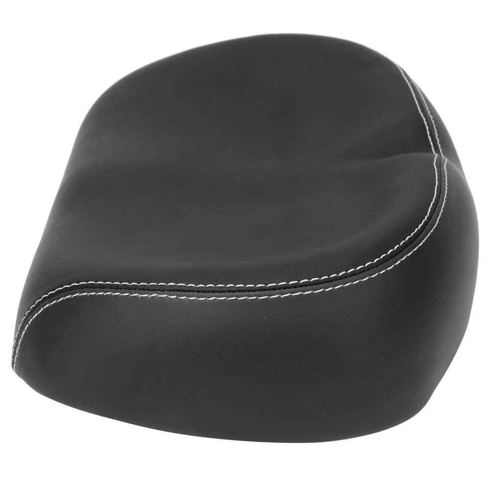 MAGT Sillín Bicicleta Amortiguador, Asiento de Bicicleta de Cuero PU Suave y Cómodo Widen Amortiguador de Bicicleta de Amortiguación Transpirable para Bicicleta de Carretera de Montaña(Negro)