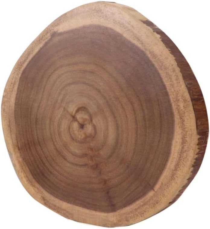 Wooden Chopping Board, Acacia Wooden Chopping Blocks with Bark Cheese Charcuterie Board Kitchen Tools(Without Bark)