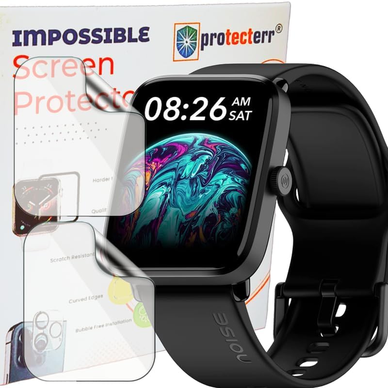 Image of 2-Pack | Screen Protector Guard for Noise ColorFit Pro 4 Alpha | 1.78 inch | Smartwatch - Flexible & Ultrathin TPU Film, Scratch Resistant, Bubble Free - Not Tempered Glass