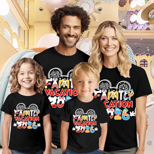 BANGELY Family Vacation Shirts 2026: Magical Family Matching Outfits Family Trip T-Shirts Casual Summer Travel Tops - Image 4