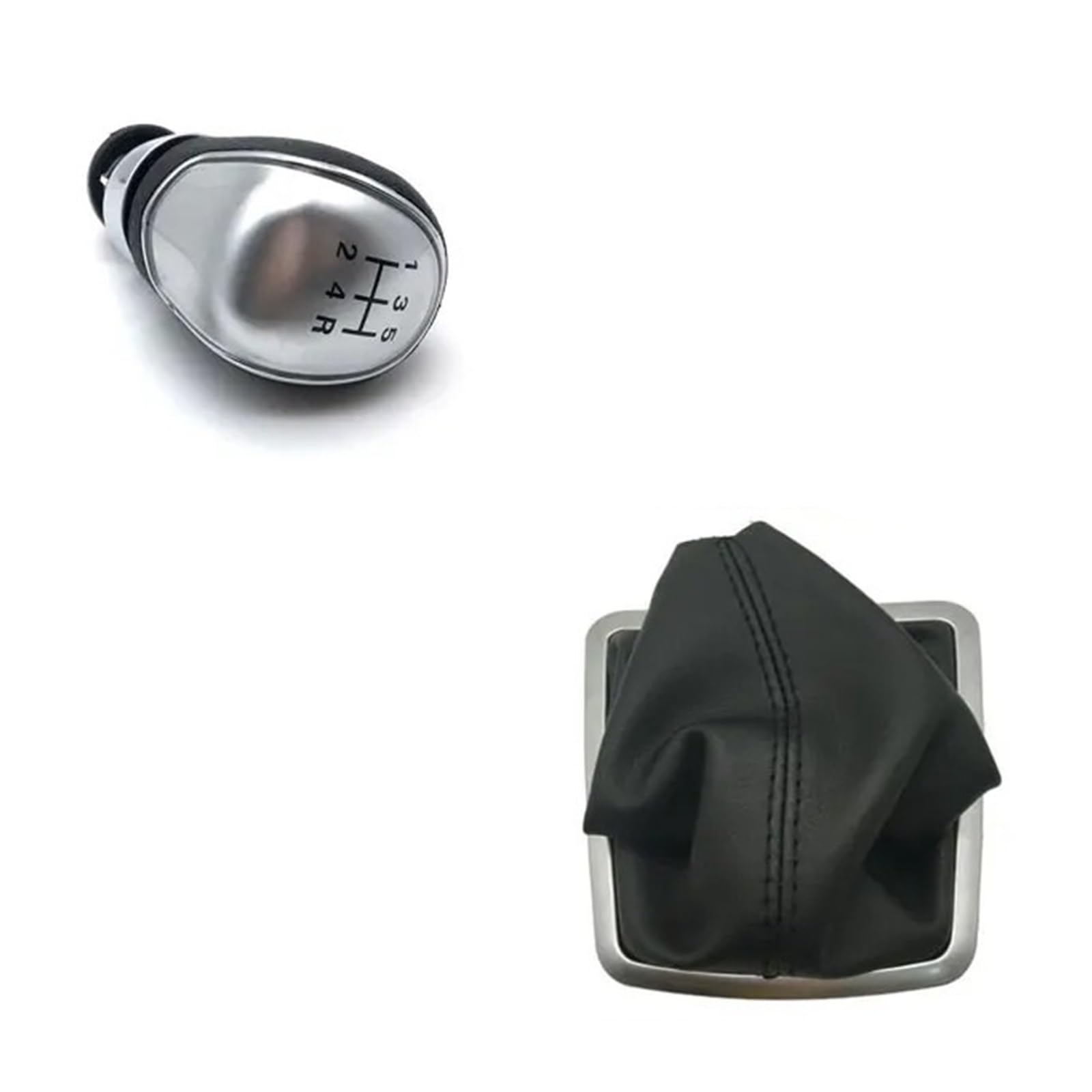 Sauanmnktp Silver Big 5Speed Gearshift Knob For Focus 2004-2007 Gear Shift Knob 5 6 Speed Manual