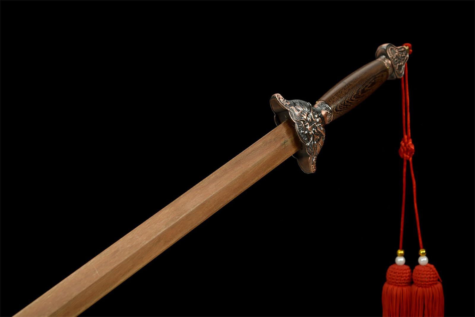 Espada de Tai Chi 102 cm madera sándalo natural con vaina madera maciza Bokken para entrenamiento Kendo