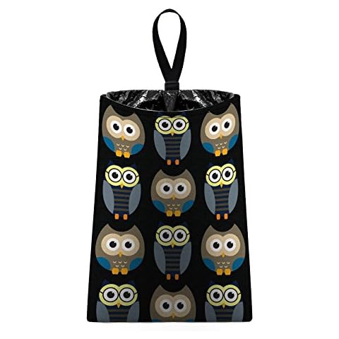 The Mod Mobile Auto Trash (Owls - Midnight) car Trash Bag Litter Bag Garbage can for Your Automobile Cover