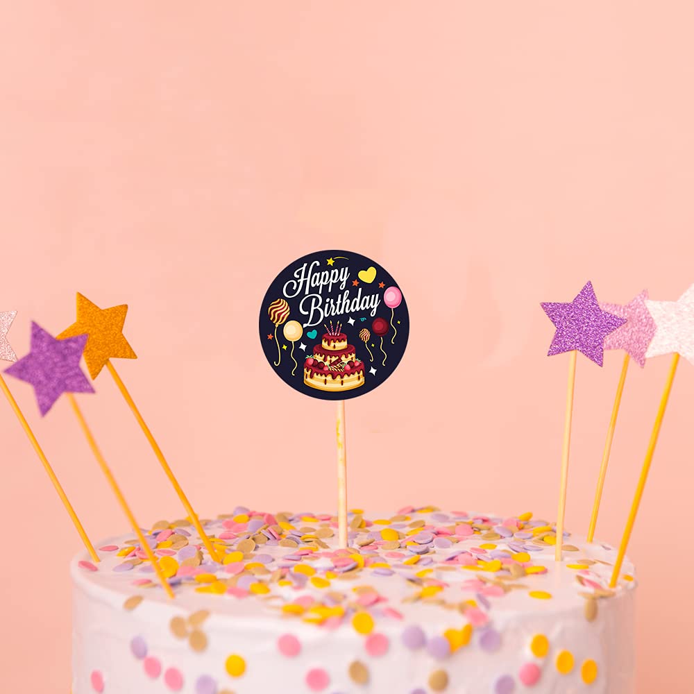 Or Gâteau d'anniversaire, cadeau, joyeux anniversaire, cupcake, chapeau Or Gâteau d'anniversaire, cadeau, joyeux anniversaire, cupcake, chapeau