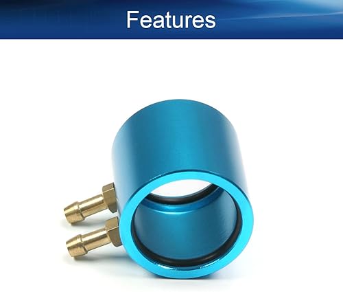 Miniatura 3 de Heyiarbeit Chaqueta de refrigeración por agua de aluminio con motor de barco RC de 0.945 in con accesorios de entrada y salida, disipador de calor