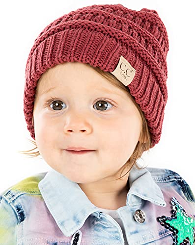 image for Funky Junque Stylish Kids Beanie Hat, Ribbed Knit 100% Acrylic Tobogga