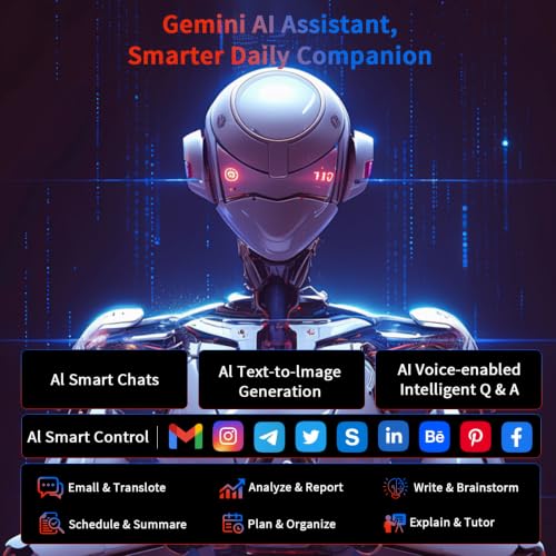Image of 10 inch Tablet with Keyboard - 2026 Gemini AI Android 16 Tablet,Silver Case