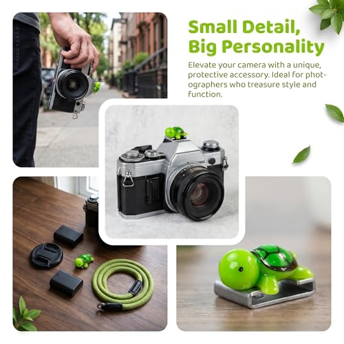Image of Camera Hot Shoe Cover, Cute Hot Shoe Cap, Hot Shoe Protector Compatible with Sony Fujifilm Fuji Canon Nikon Pentax Leical Panasonic (2pcs Tortoise)