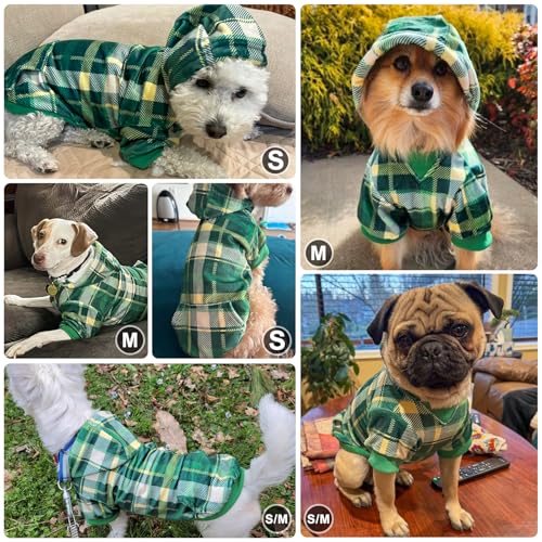 Image of BEAUTYZOO Dog Hoodie Sweaters for Small Medium Large Size Dogs Girls Boys- Premium Quality, Ultra Soft, Superior Comfort Fit, Fleece Lined Hooded Sweatshirt- Cold Weather Pet Clothes Winter Coat,Plaid