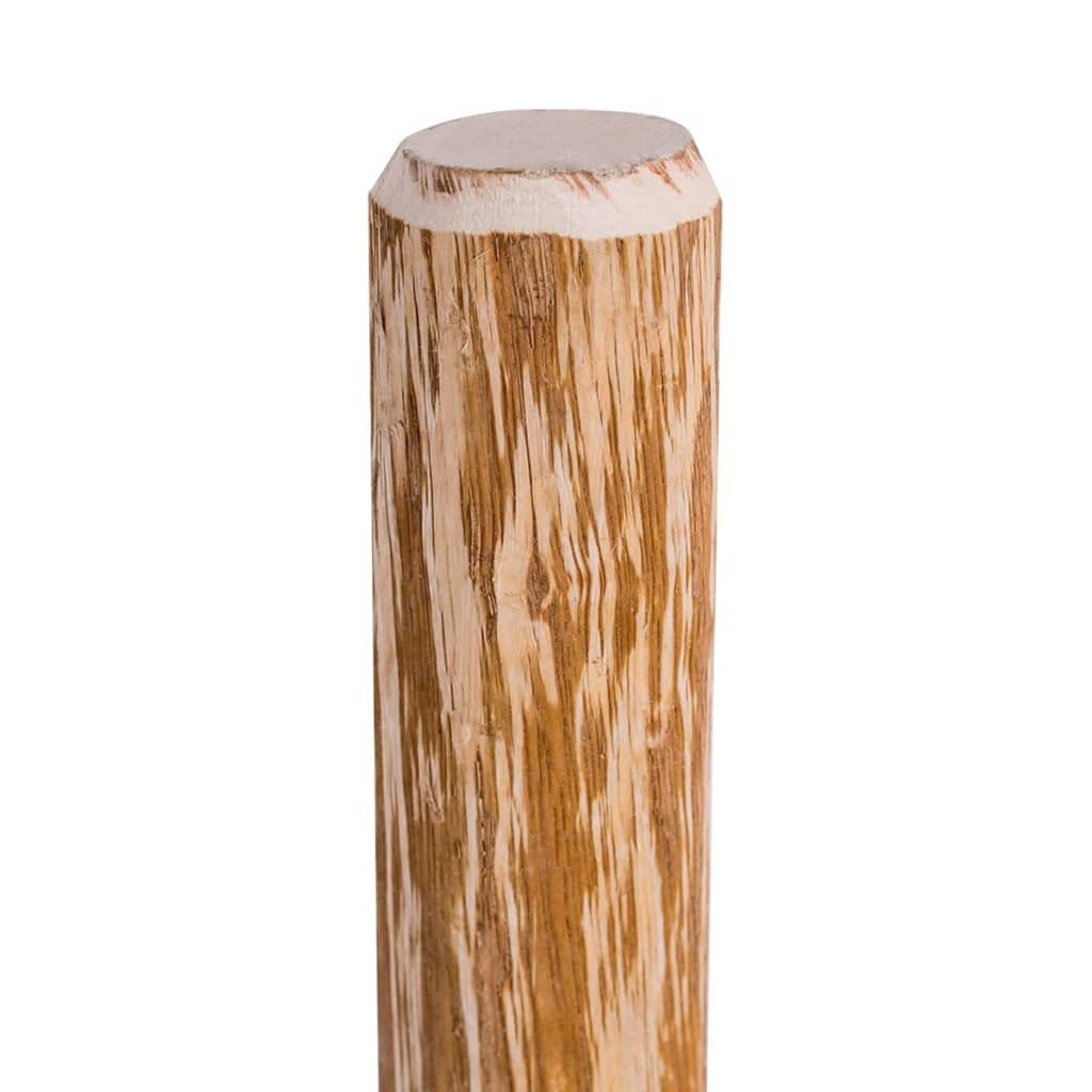 Postes para valla con punta de 4 piezas de madera de avellano, 90 cm | Diámetro 7-9 cm, color madera natural, resistente a la intemperie, ideal para jardín
