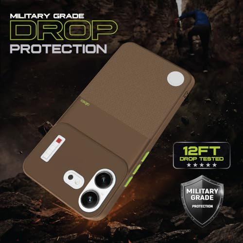 Image of AIBEX Premium Back Cover Case Compatible for Nothing 4B | Scratch & Drop Tested Shockproof Matte Texture Case with Soft Microfibre Lining | Slim Fit Cover with Anti-Scratch - Brown