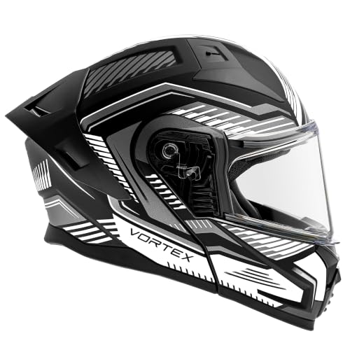 Image of Gliders Vortex D1 Flip-Up Full Face Helmet with Spoiler with Clear Visor