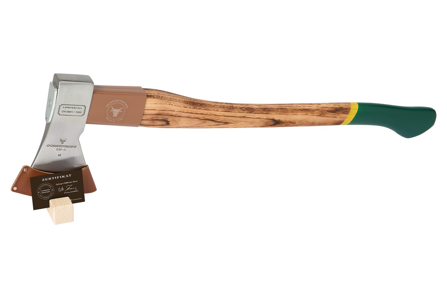 OCHSENKOPF Universal-Forstaxt Limited Edition | nummeriert & begrenzt auf 1.000 Stück | handgefertigt in Deutschland | Hickory-Stiel | in hochwertiger Holzkiste | Sammlerstück