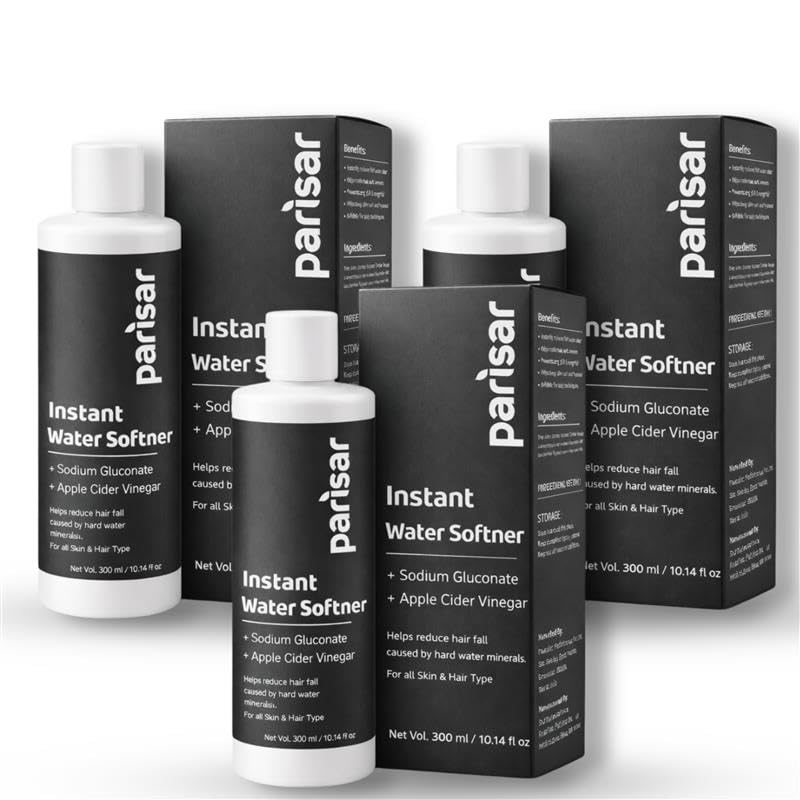 Image of Parisar Instant Water Softener for Home & Bath 300ml (Pack of 3)| Hard Water Softener Liquid | pH Balanced Formula | For Softer Skin & Smoother Hair