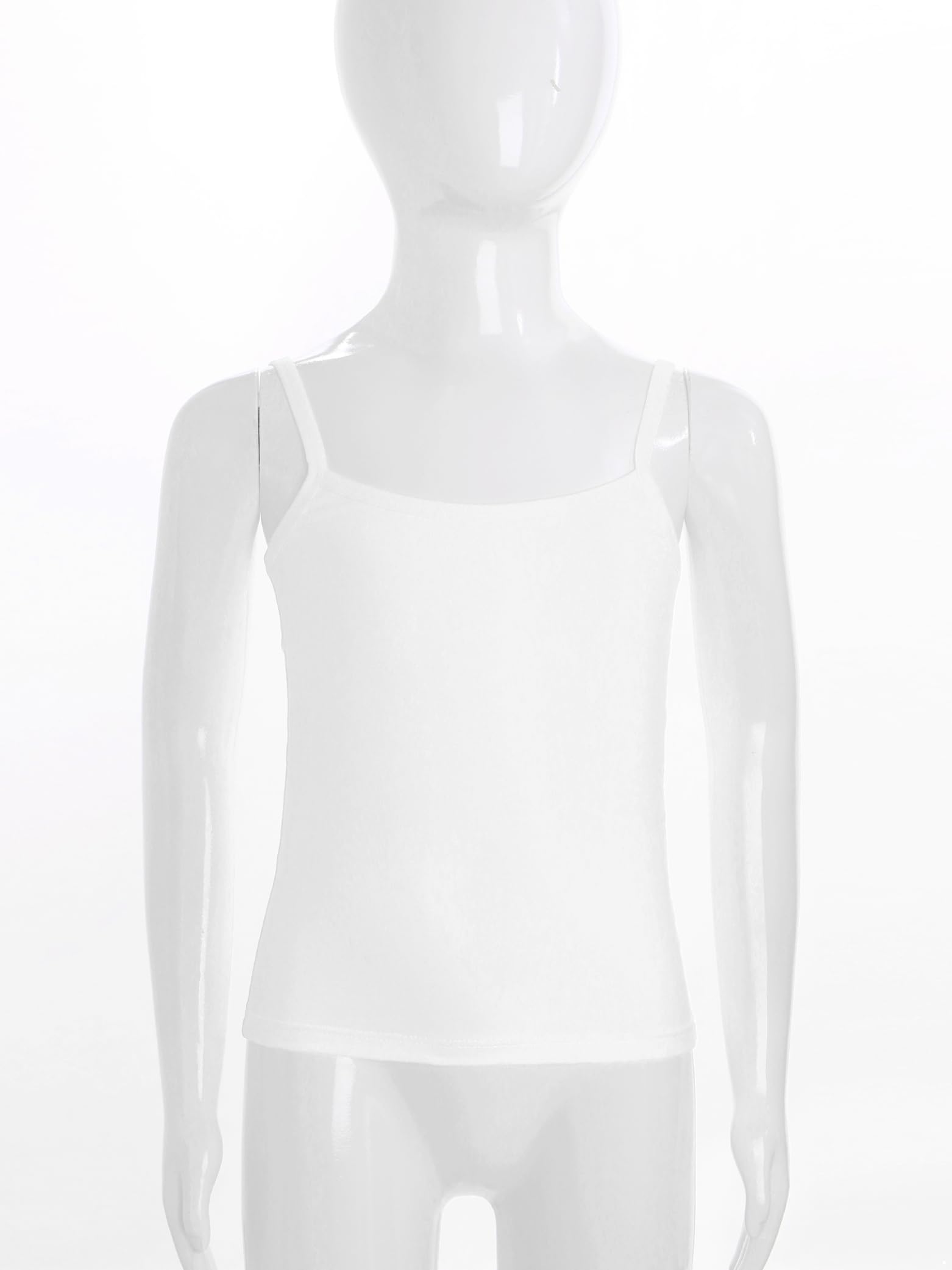 Jugaoge Dziewczęcy letni tank top z ramiączkami Basic jednokolorowe podkoszulki bawełniane koszule podkoszulki podkoszulki podkoszulki podkoszulek