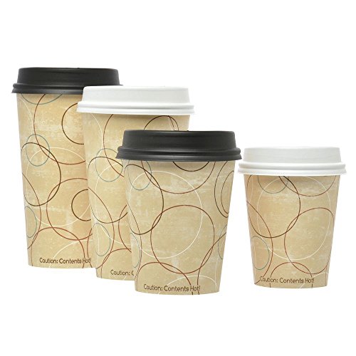 Champagne 8 oz Paper Hot Cup - 3" Dia x 3 1/2" H by International Paper – 8 Ounces, Paper, Multicolor, Pack of 1000, Model SMR-8CHAMPAG