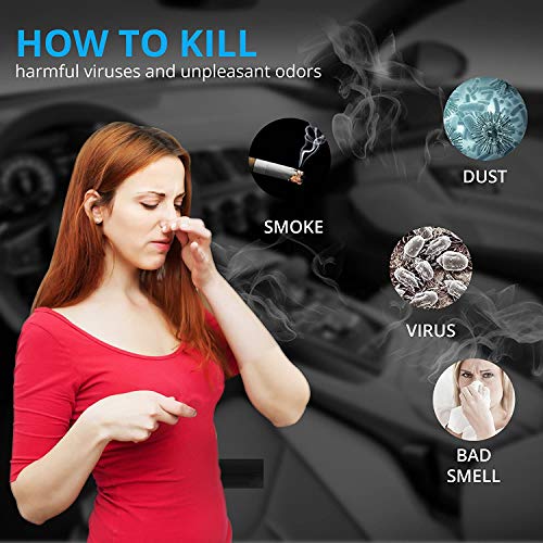 Image of AllExtreme AE-X02 Portable Mini Travel USB Car Air Purifier Negative Ions Ionizer Air-Freshener with HEPA Filter to Remove Odor Smell Bacteria and Allergen (4.2W)