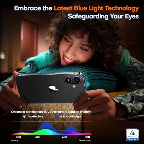 Image of TOCOL for iPhone 16 Screen Protector, Full Coverage 9H Hardness Easy Installation Military Grade Shatterproof HD Tempered Glass Case Friendly 2 Pack