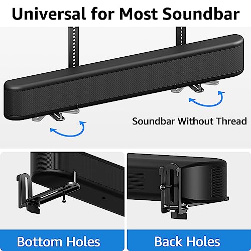 Mountup Universal Soundbar Mount Sound Bar Bracket For Mounting Above Or Under Tv,Low Profile Adjustable Shelf With 6.5 Inch Fits Most Soundbar With Holes/Without Holes Up To 15Lbs For Saving Space Mu9121 thumb #2