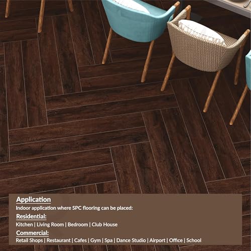 Image of Plantex Interlocking Sound Insulated Floor Tiles /SPC Tiles for Floors /Click N Lock Wooden Flooring for Livingroom /Kitchen /Bedroom -60 Square Feet /20 Tiles,Route-DIY Installation(Water&Fire Resistant)