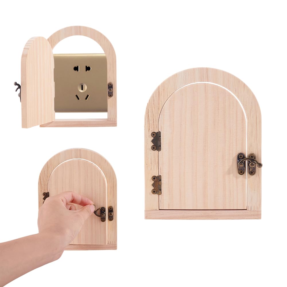 AHANDMAKER 2Pcs Wooden Light Switch Cover