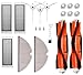 MTKD® Kit 17 Recambios para Roborock S50 S51 S55 S5 S6 - Accesorios para Xiaomi MI Mijia Robot Aspiradora - Cepillo Principal, Cepillo Lateral, Filtro HEPA y Mopa.