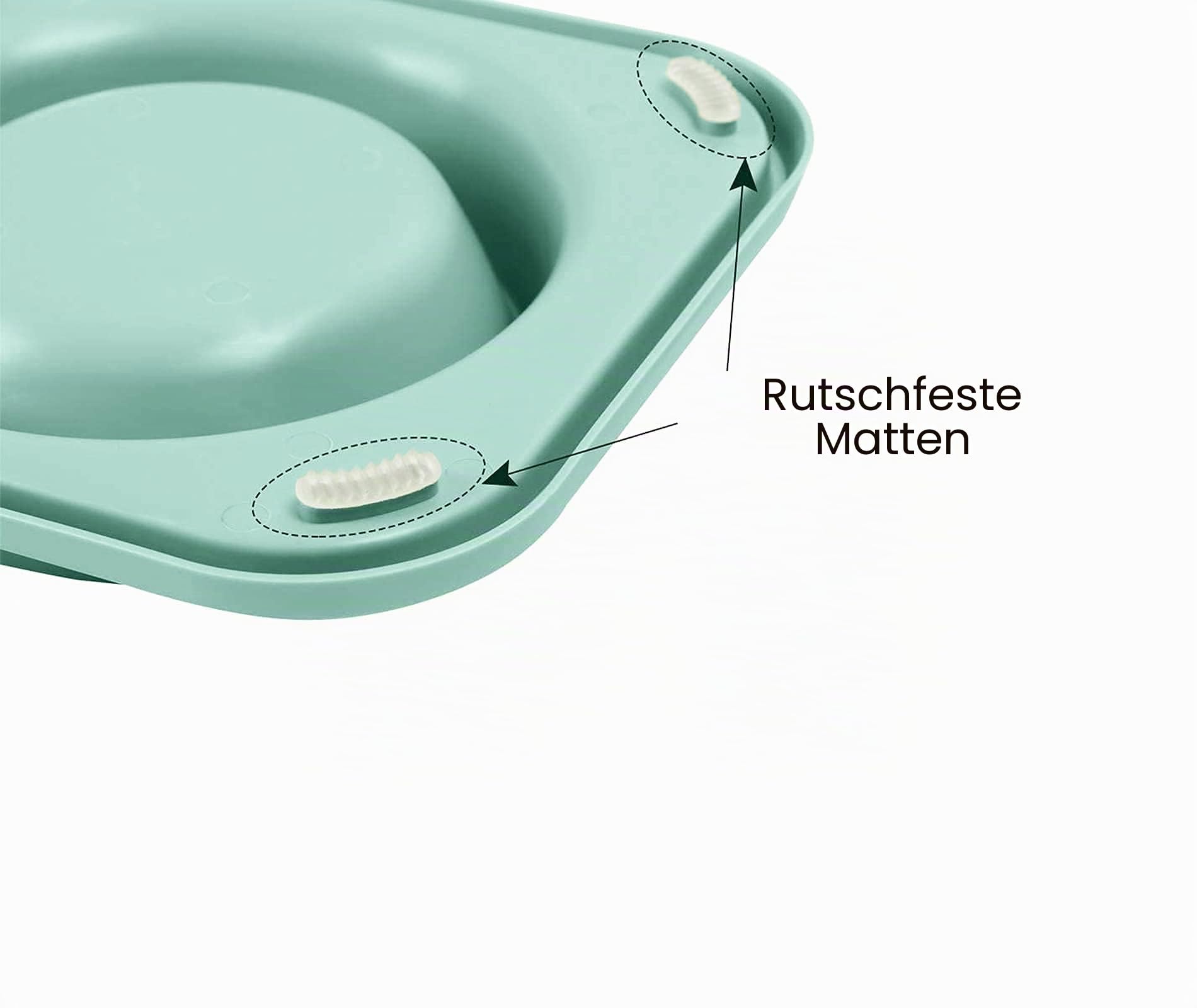 L.D.Dog Katzenfutternäpfe, Katzennäpfe, rutschfest und auslaufsicher, Silikonmatten mit Ständer, herausnehmbare Edelstahl-Futter- und Wasserschalen für Katzen (Aquamarine)