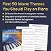 First 50 Movie Themes You Should Play on Piano Easy Piano Songbook | Iconic Film Scores and Soundtracks for Beginners | Hal Leonard Sheet Music Collection