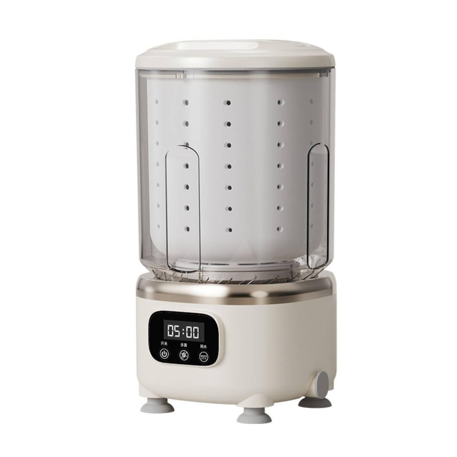 Compact Mini Washing Machine Space-Saving Portable Washer Small Washing Machine with Spin Dryer One-Button for Students, Travelers, Dorm Rooms, Apartments, Travel, Rv, Beige, English-image-38