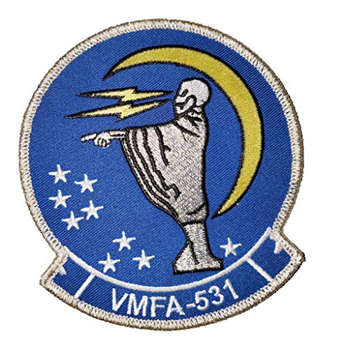 Squadron Nostalgia LLC VMFA-531 Grey Ghosts Patch – Sew On, 4.5