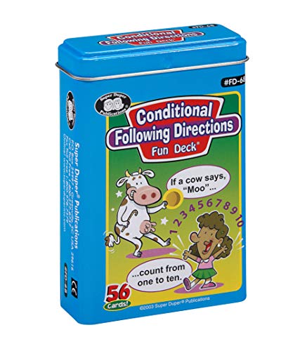 Super Duper Publications Conditional Following Directions Fun Deck Flash Cards Educational Learning Resource for Children