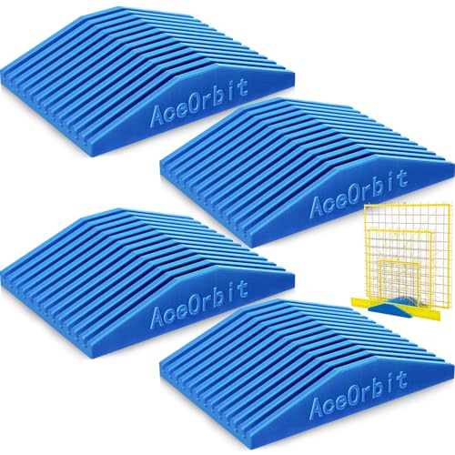 4 Pcs 12 Slot Storage Rack for Quilting Rulers, Blue Ruler Holder Organizer