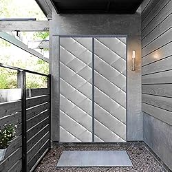 Mosquiteras Plisadas Ikea HMHD Cortinas Termicas Aislantes Frio y Calor, Cortina Termica Puerta Cortinas Aislantes Termicas Aislamiento Acústico Anti-Frio, para Supermercado Centro Comercial -Gris-110x220CM