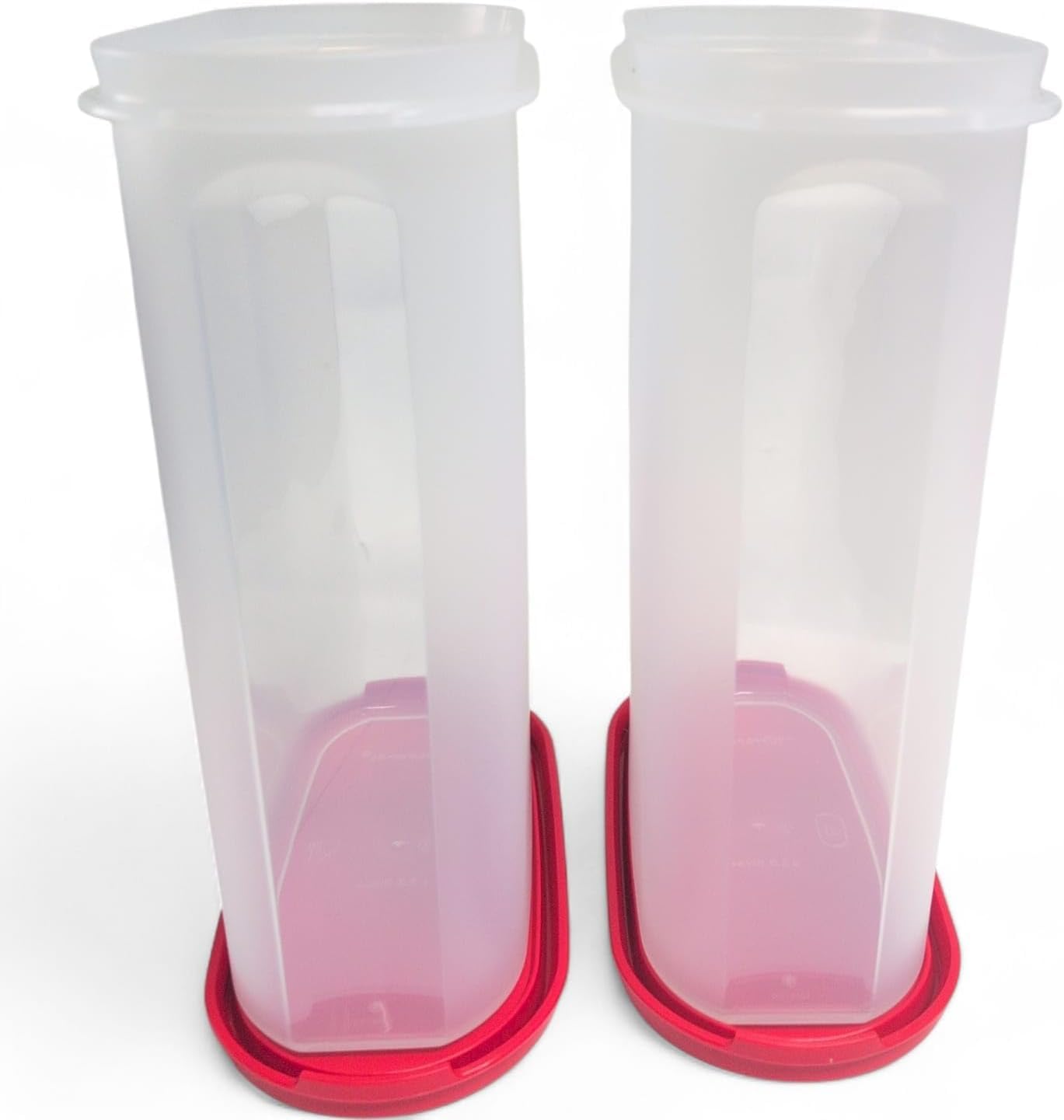 Tupperware Eidgenosse Oval Eidgenossen Rund Kompaktbehälter Vorrat Modular Kühlschrank System 2,3 Liter 2300ml rot 2er Set zwei Stück Vorratsbehälter Kaffee Mehl Zucker